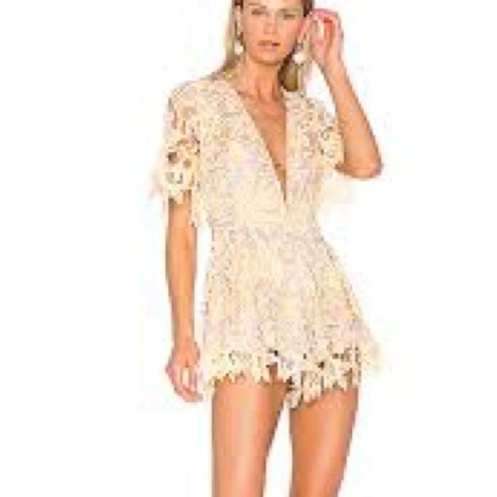 NWT NBD by Urban Outfitters‎ Blue Lace Romper in Small